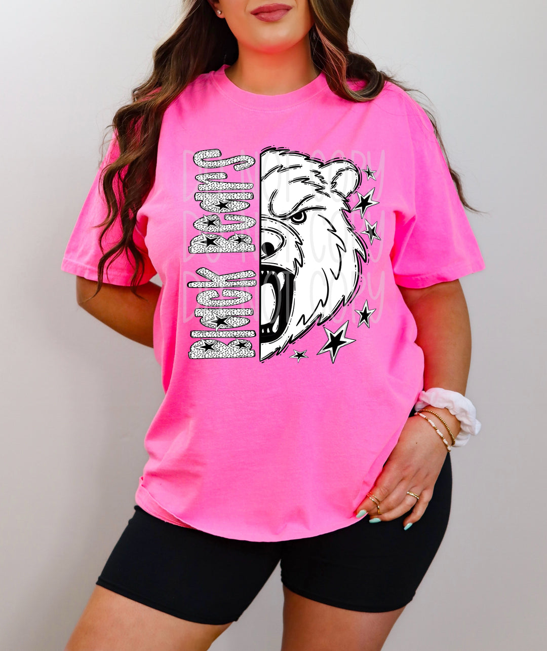 BW Dottie Mascots DTF Print
