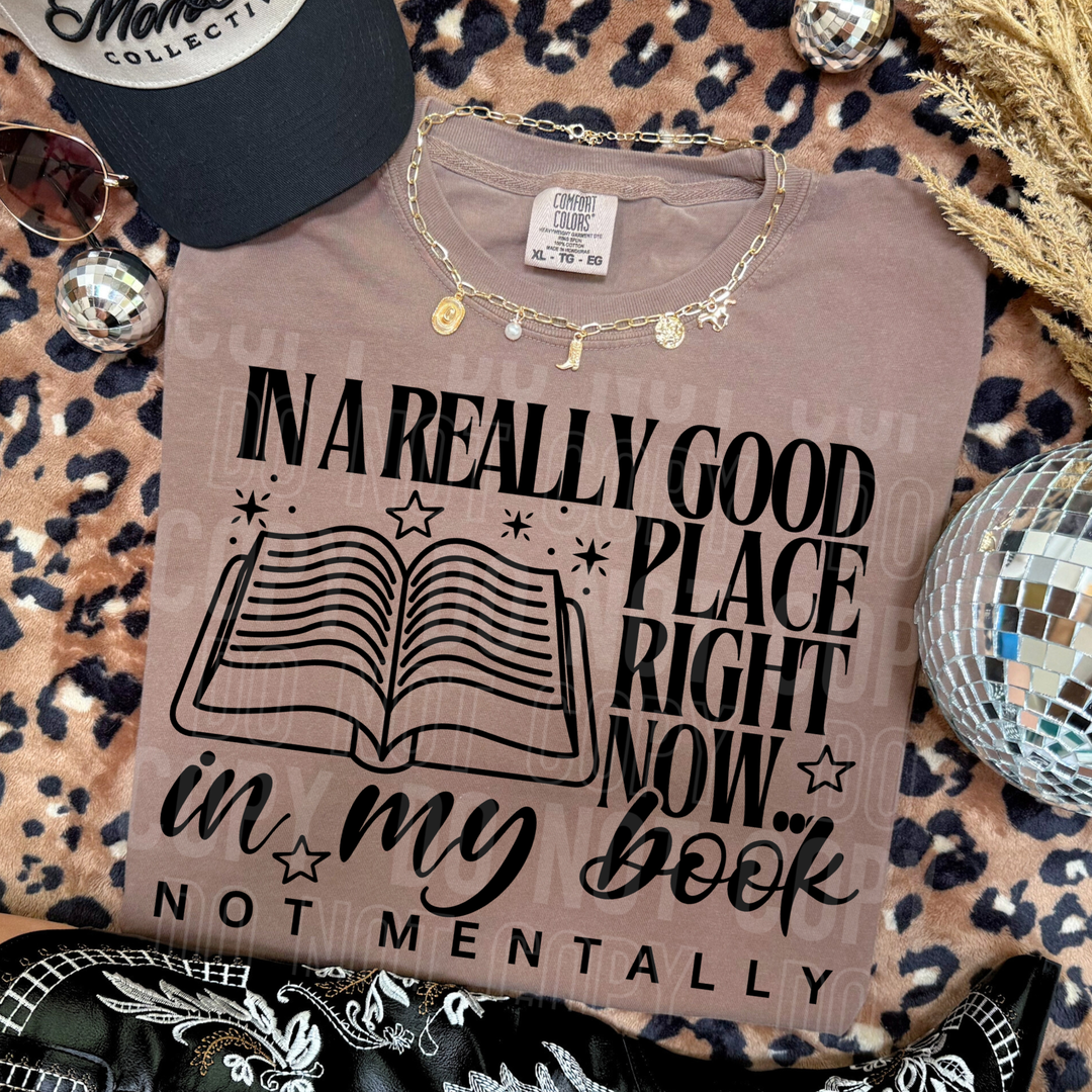In A Really Good Place Book DTF Print
