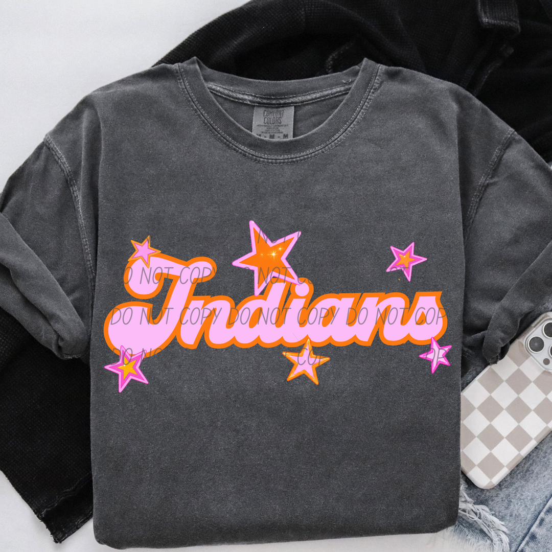 Pink and Orange Mascots DTF Print