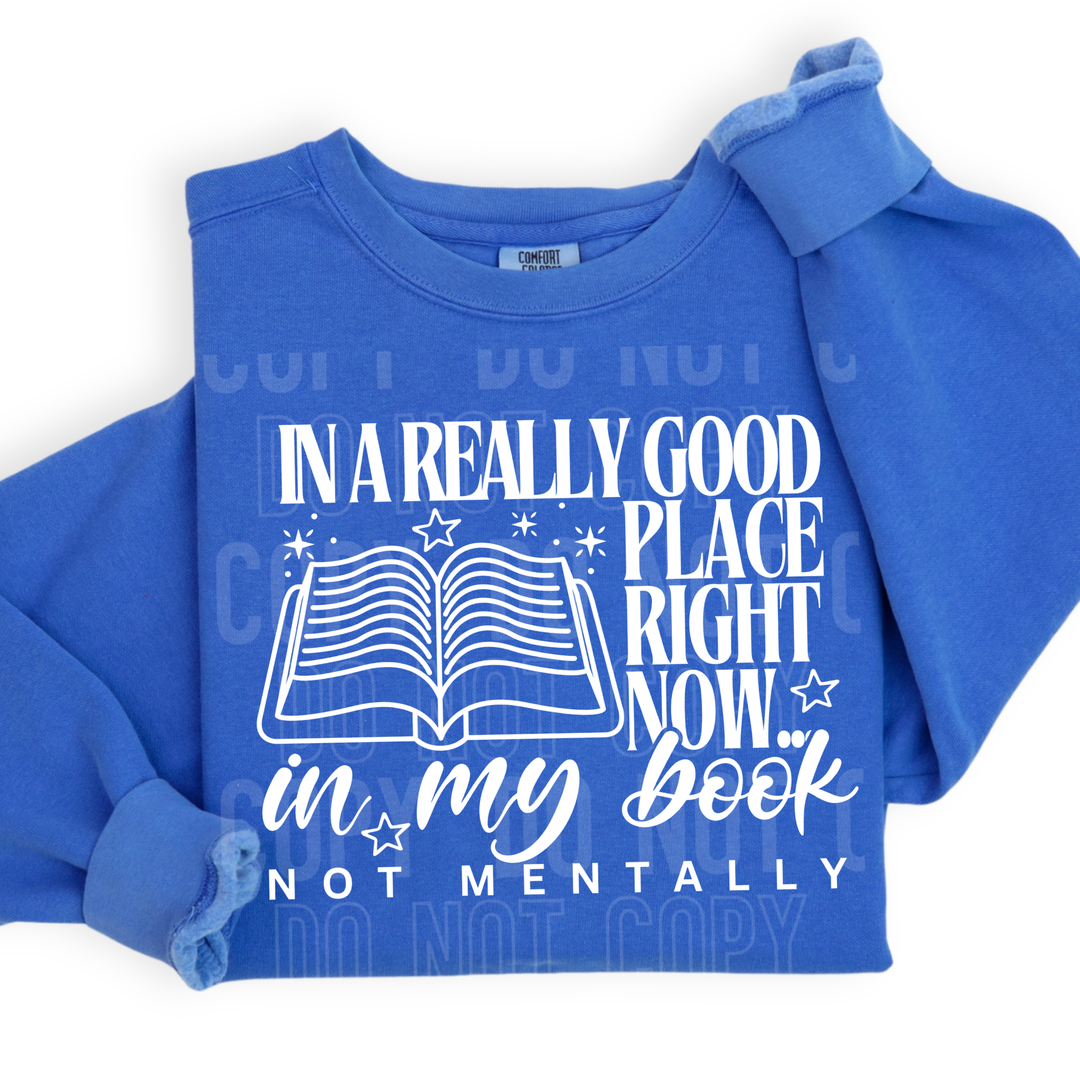 In A Really Good Place Book DTF Print