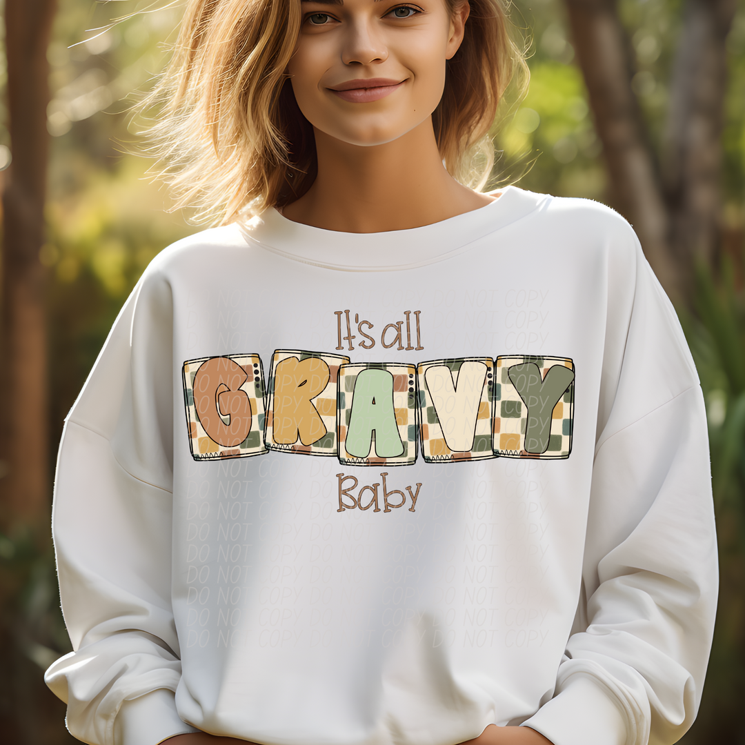 It's All Gravy Baby DTF Print