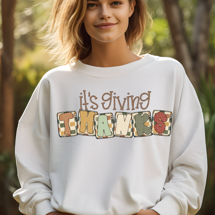 It's Giving Thanks DTF Print