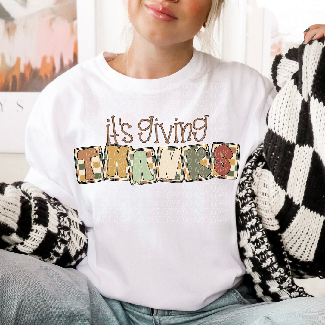 It's Giving Thanks DTF Print