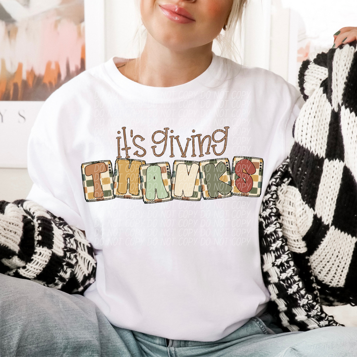 It's Giving Thanks DTF Print