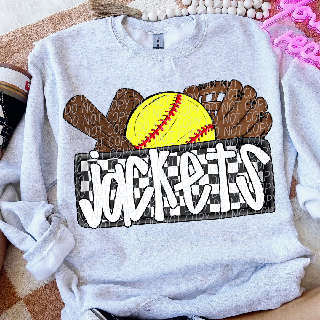 Softball Mascots DTF Print