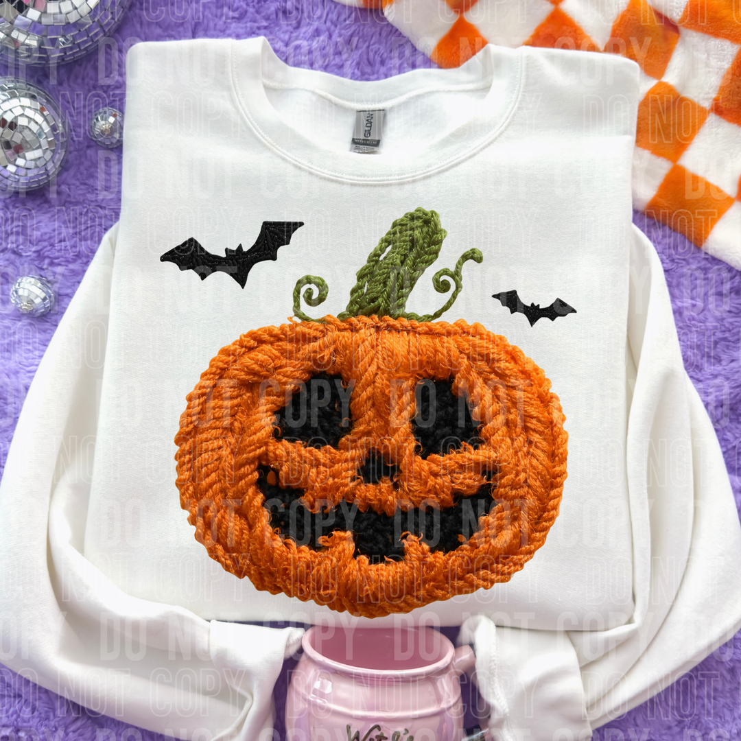 Jack O Lantern Yarn DTF Print