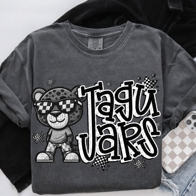 Black and White Mascots DTF Print