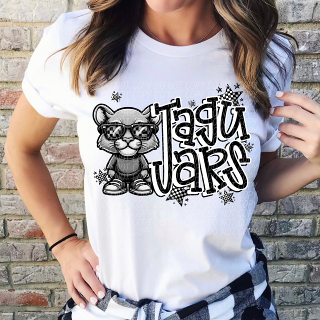 Black and White Mascots DTF Print