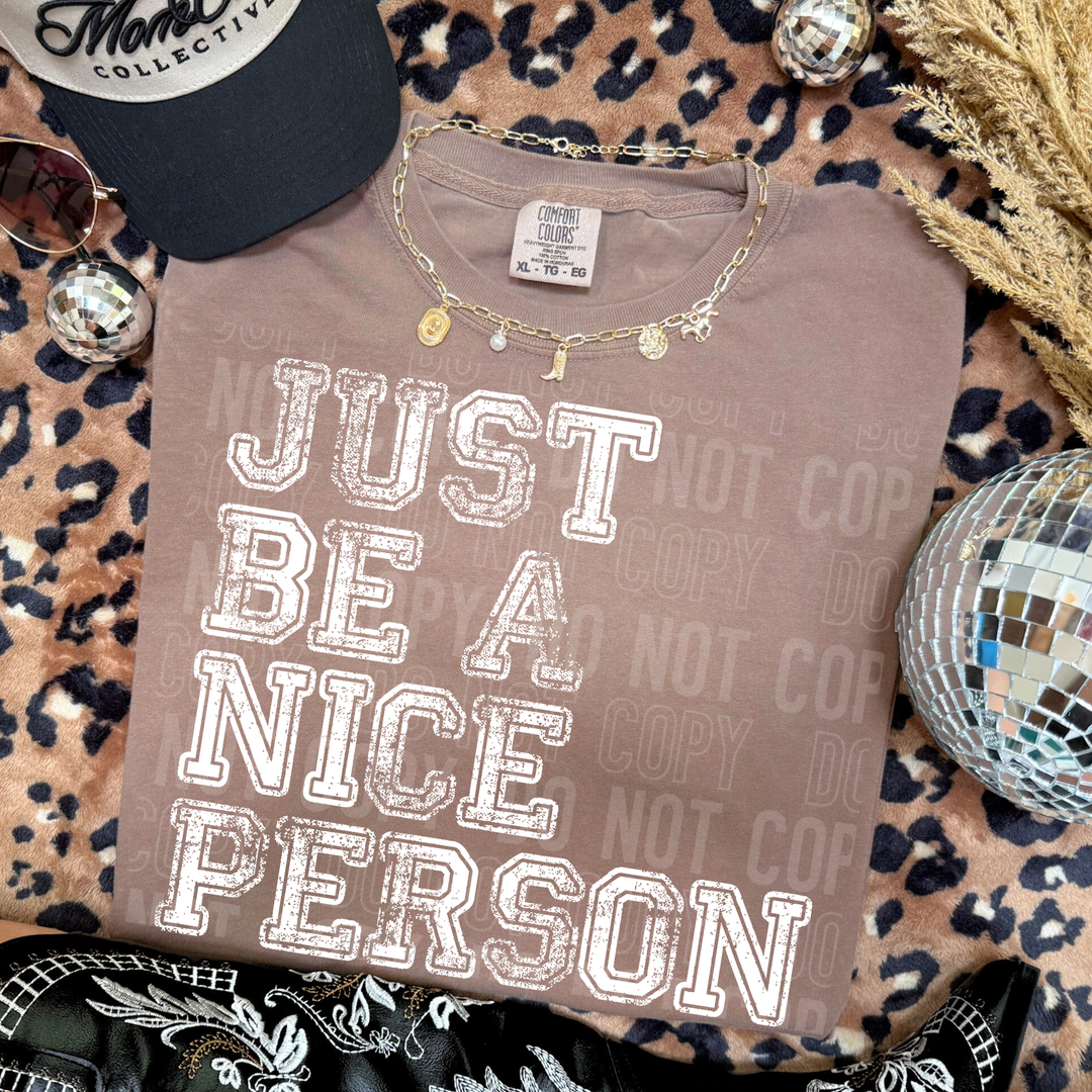 Just Be A Nice Person DTF Print