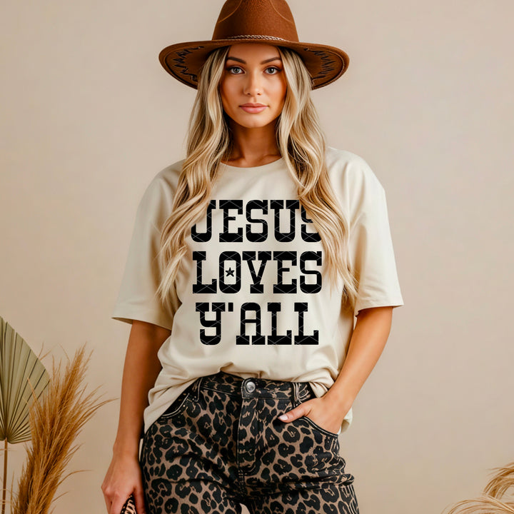 Jesus Loves Y’all DTF Print