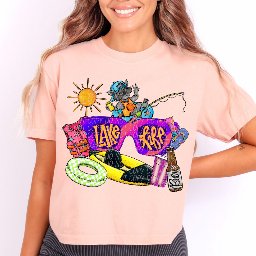 Lake Life Kayak DTF Print