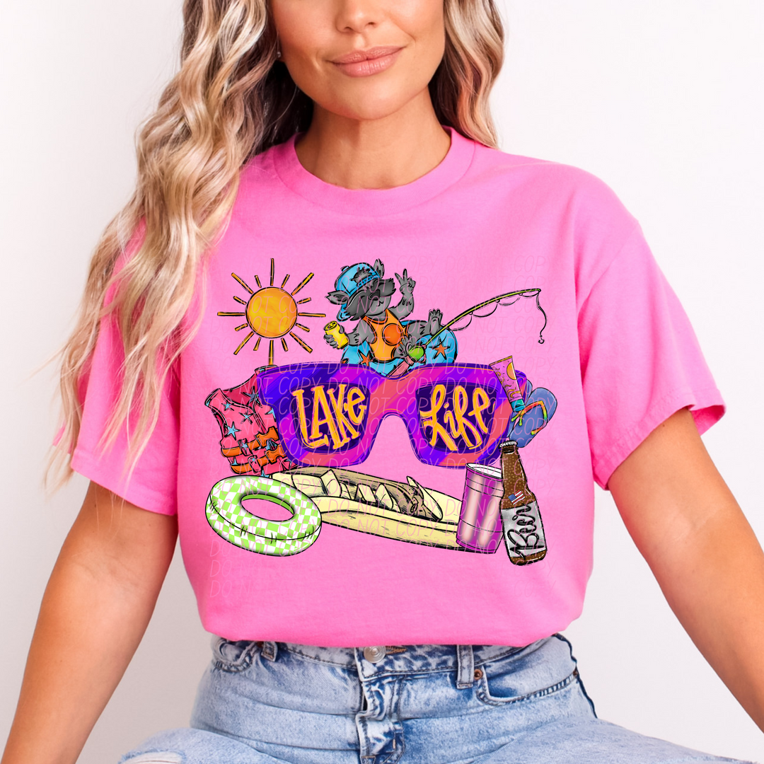 Lake Life Speed Boat DTF Print
