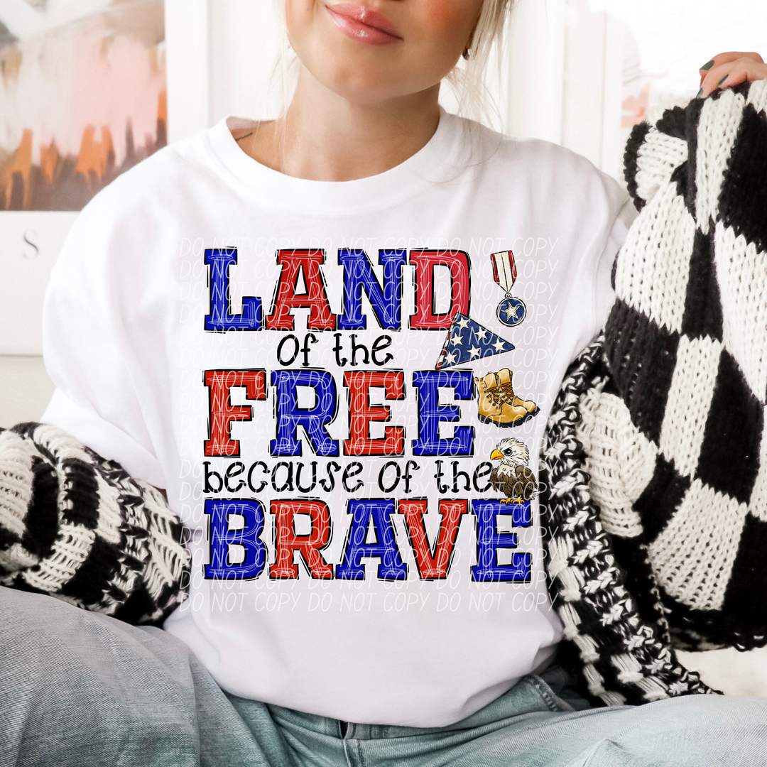Land of the Free Eagle DTF Print