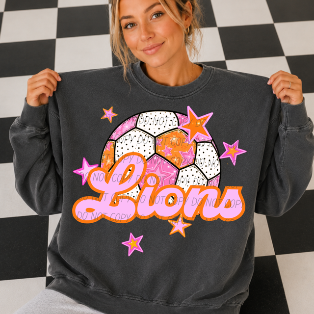 Pink Soccer DTF Print