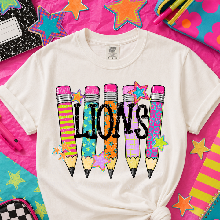 Pencil Mascots DTF Print