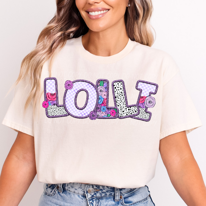 Pretty In Purple Names DTF Print
