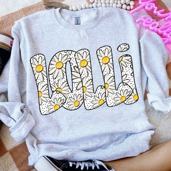 Daisy Dot Names DTF Print