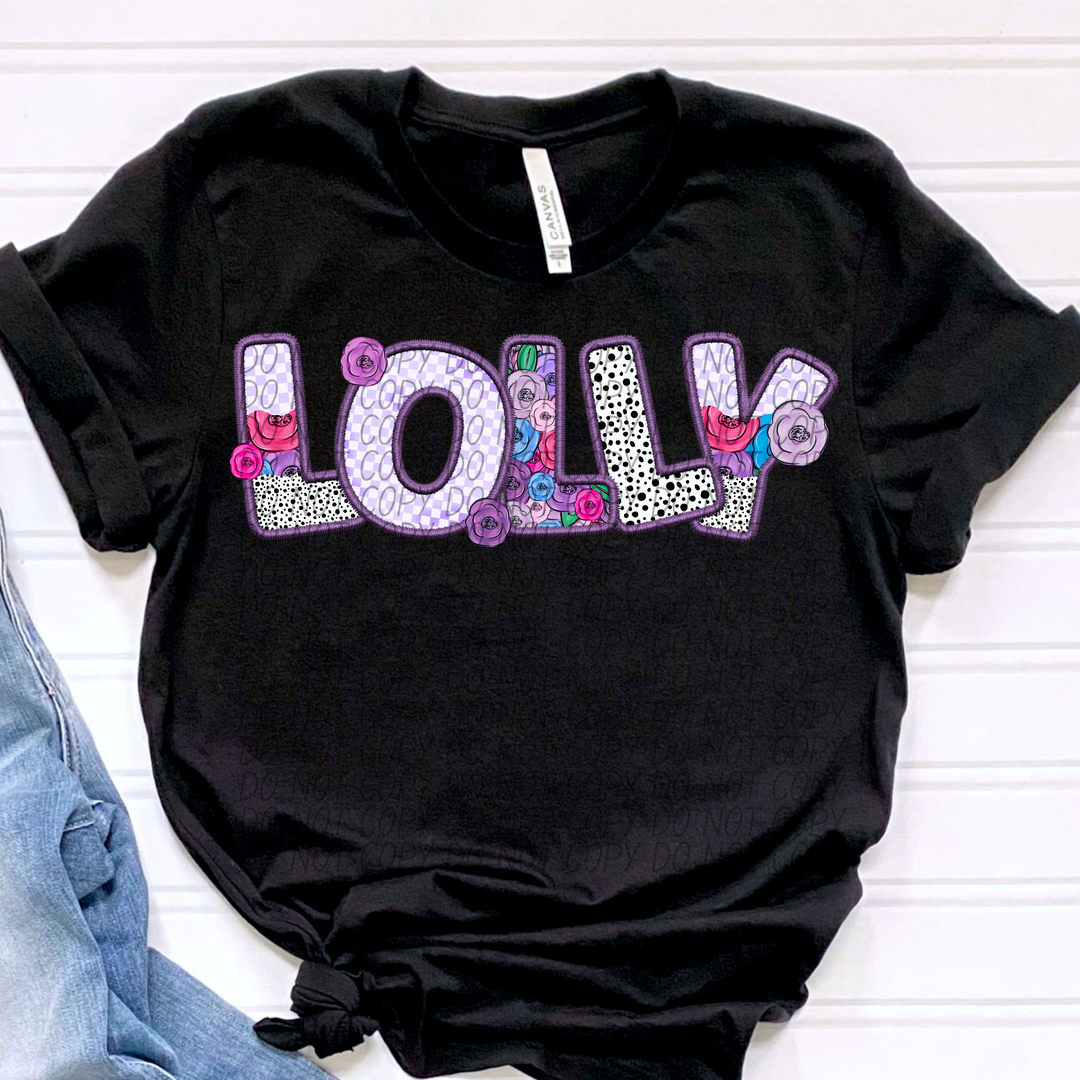 Pretty In Purple Names DTF Print