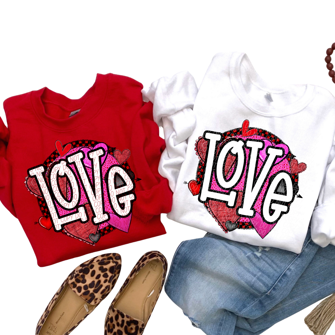 Love Circle DTF Print