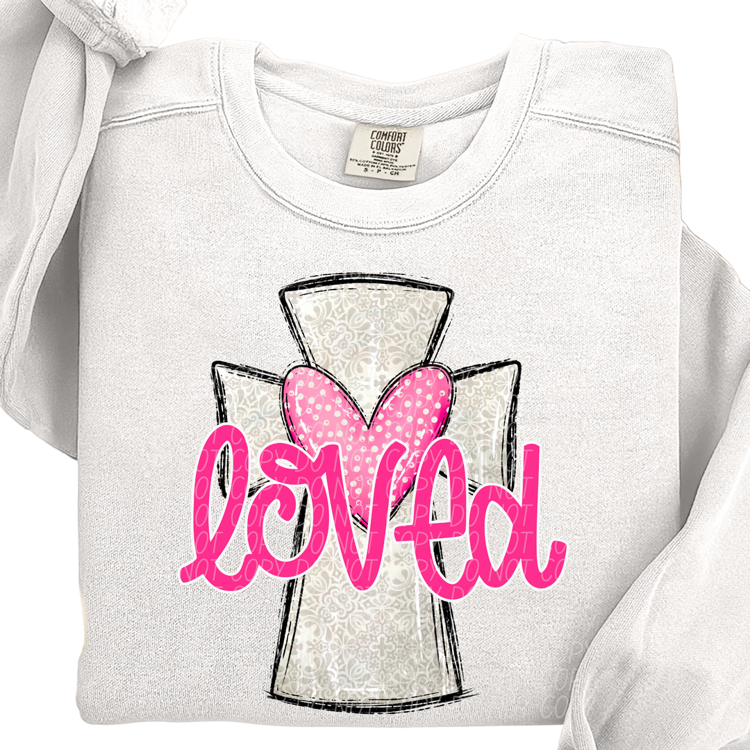 Loved Cross DTF Print