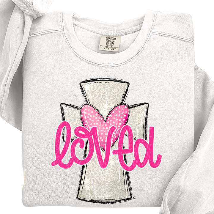 Loved Cross DTF Print