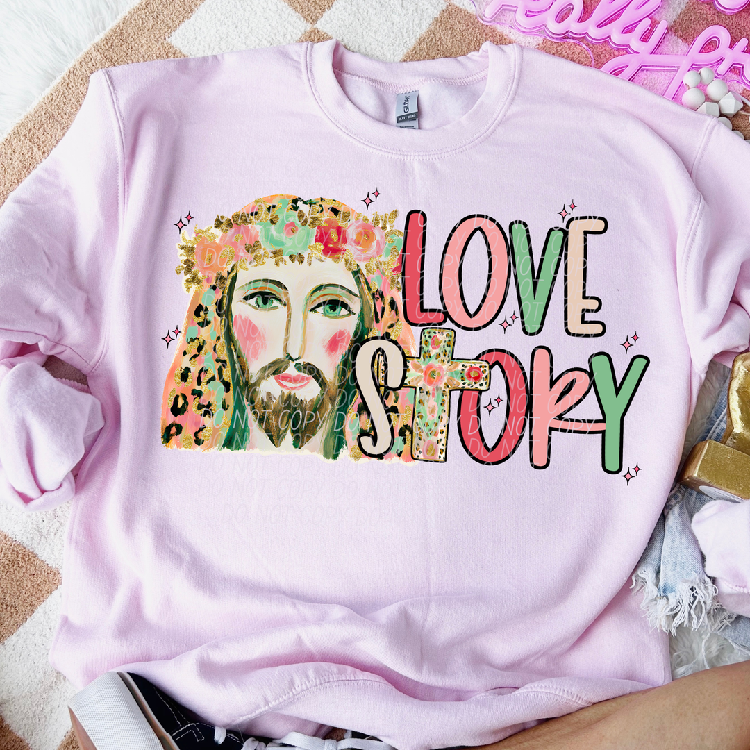 Love Story Jesus DTF Print