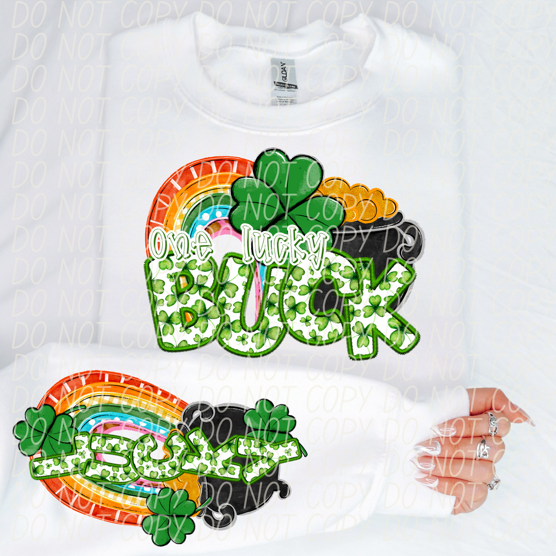 St Patrick's Day One Lucky Mascot Collection DTF Print