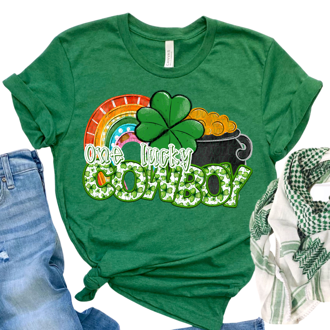 St Patrick's Day One Lucky Mascot Collection DTF Print