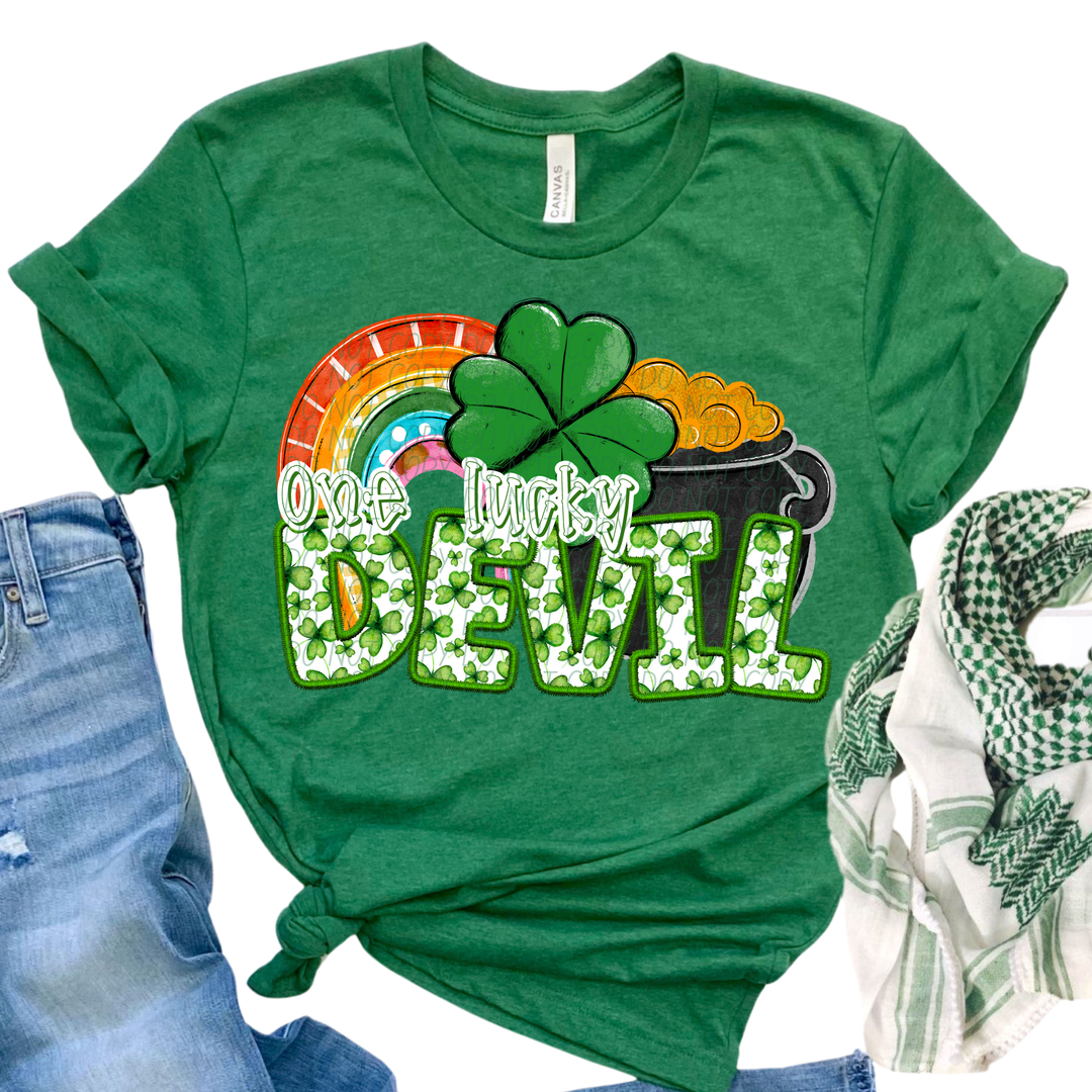 St Patrick's Day One Lucky Mascot Collection DTF Print