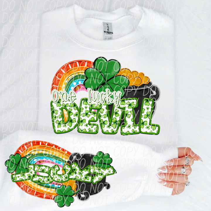 St Patrick's Day One Lucky Mascot Collection DTF Print