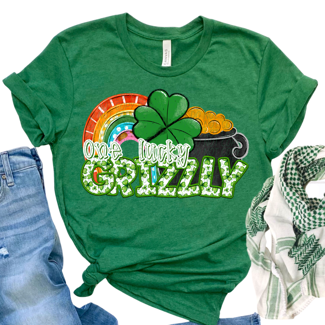 St Patrick's Day One Lucky Mascot Collection DTF Print