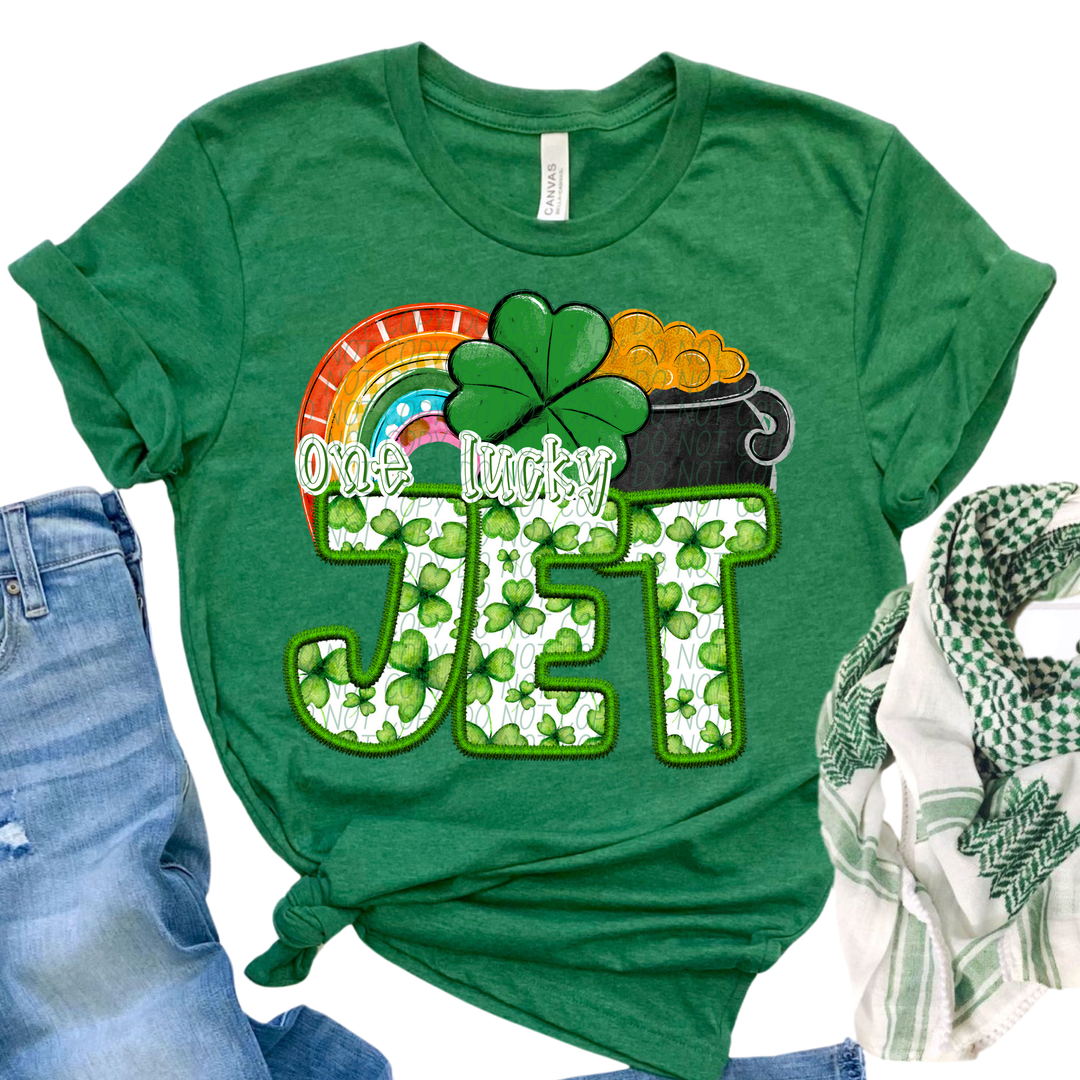 St Patrick's Day One Lucky Mascot Collection DTF Print
