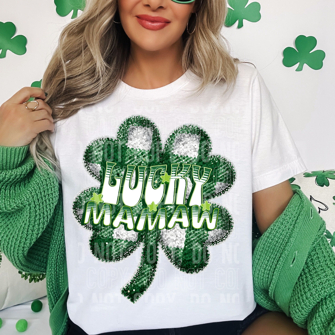Lucky Mamaw Clover DTF Print