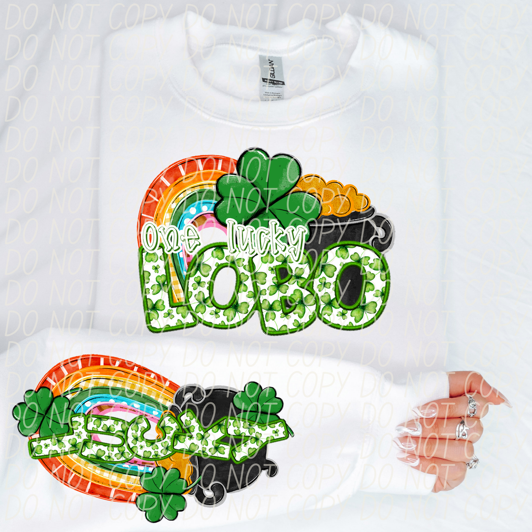 St Patrick's Day One Lucky Mascot Collection DTF Print