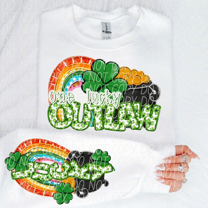 St Patrick's Day One Lucky Mascot Collection DTF Print