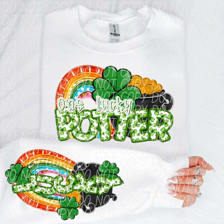 St Patrick's Day One Lucky Mascot Collection DTF Print