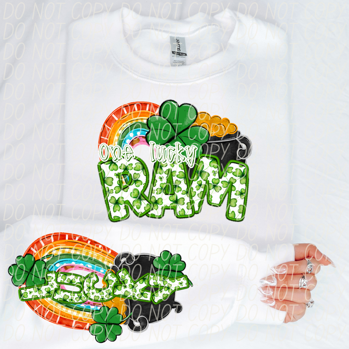St Patrick's Day One Lucky Mascot Collection DTF Print