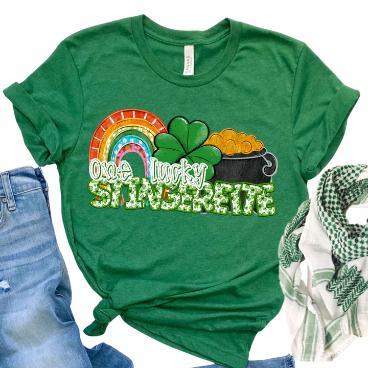 St Patrick's Day One Lucky Mascot Collection DTF Print
