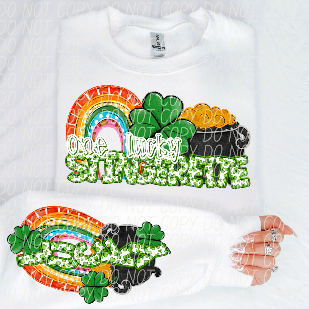 St Patrick's Day One Lucky Mascot Collection DTF Print