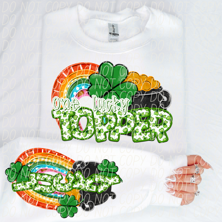 St Patrick's Day One Lucky Mascot Collection DTF Print