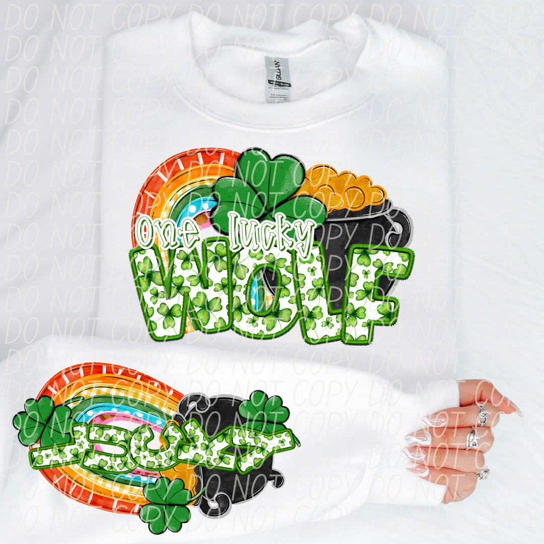 St Patrick's Day One Lucky Mascot Collection DTF Print