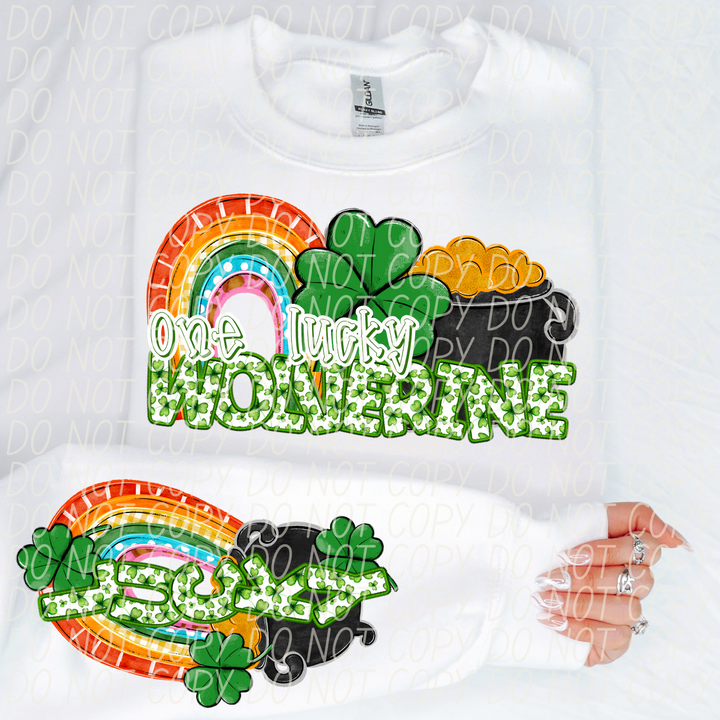 St Patrick's Day One Lucky Mascot Collection DTF Print