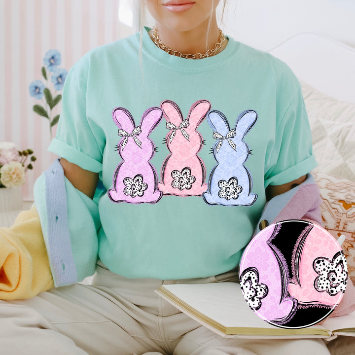 Lace Bunnies DTF Print