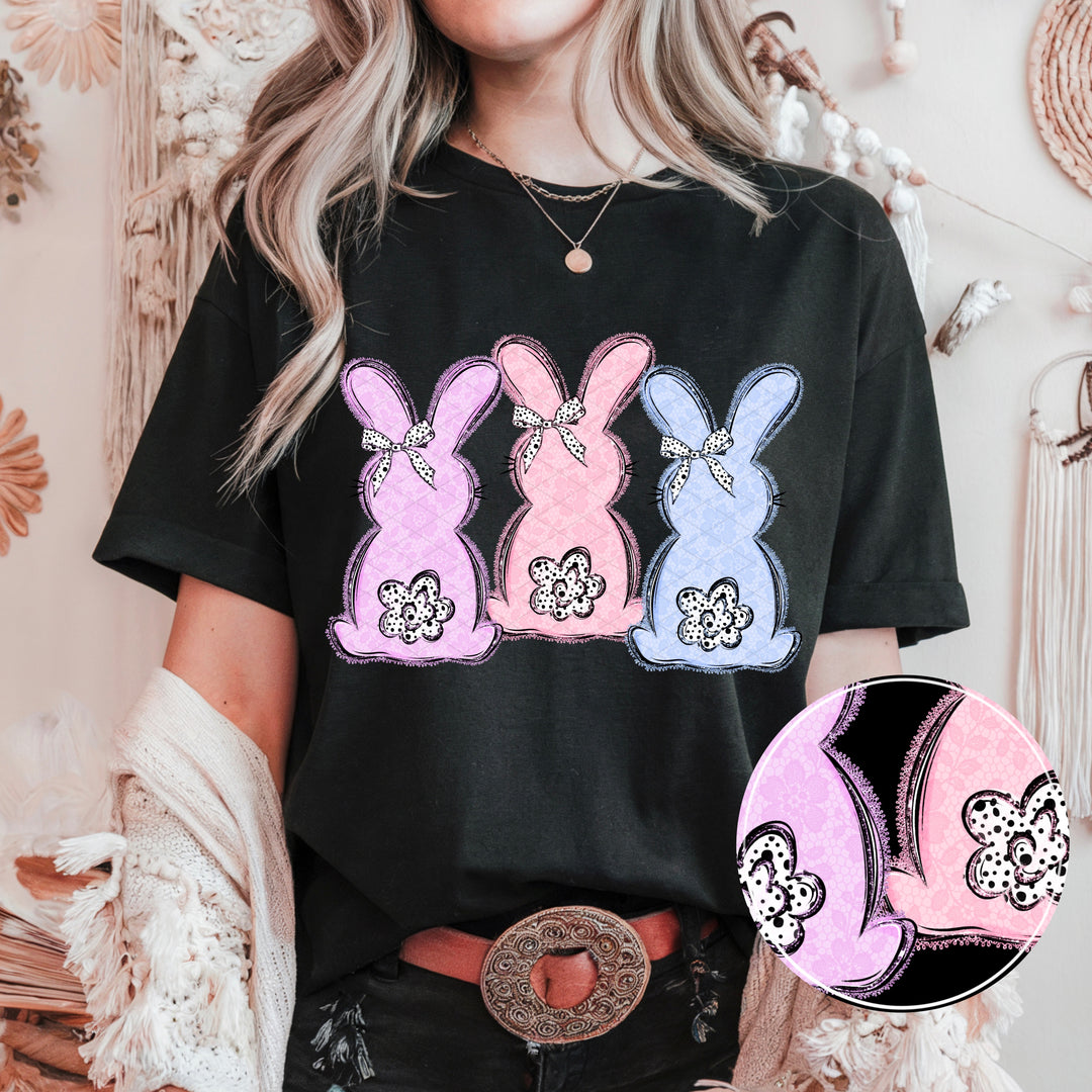 Lace Bunnies DTF Print