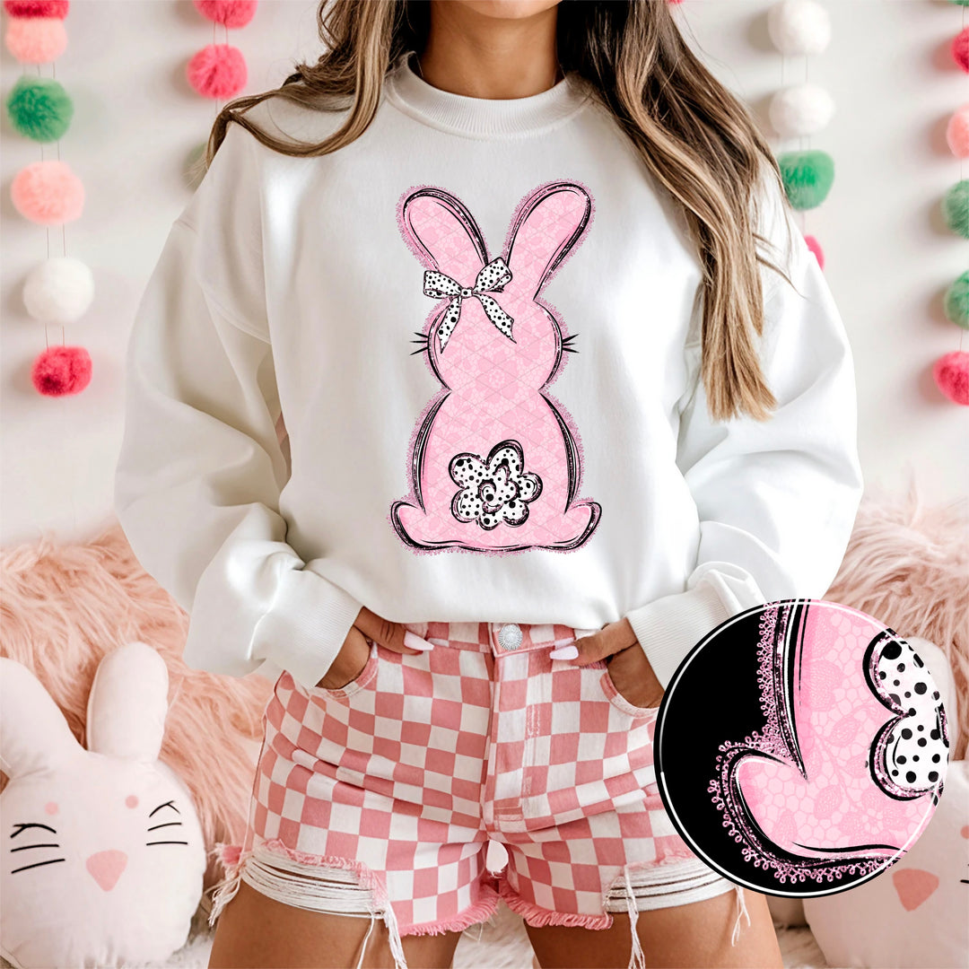 Lace Bunny DTF Print