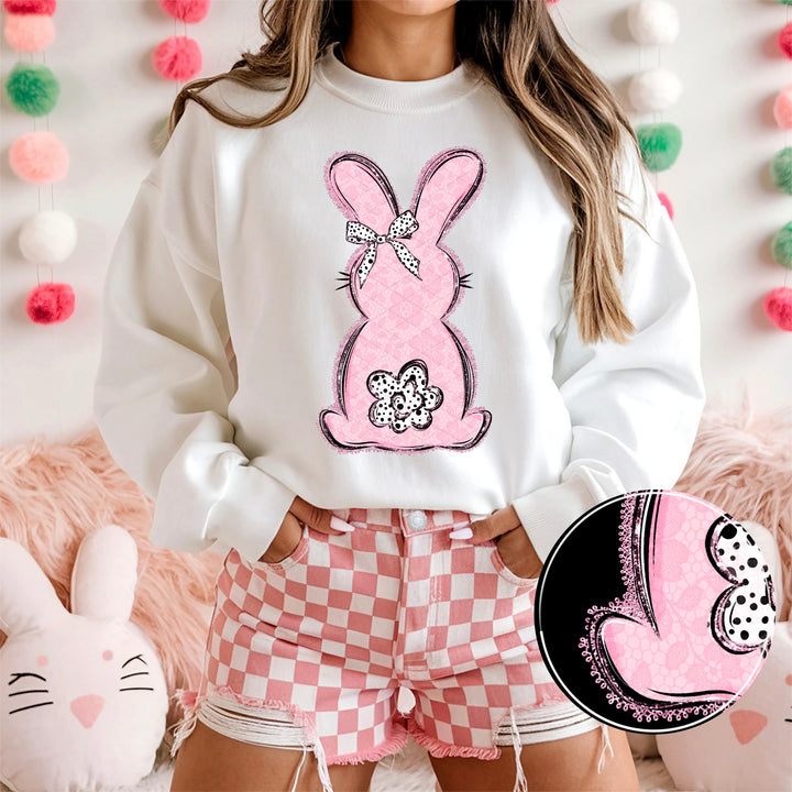 Lace Bunny DTF Print