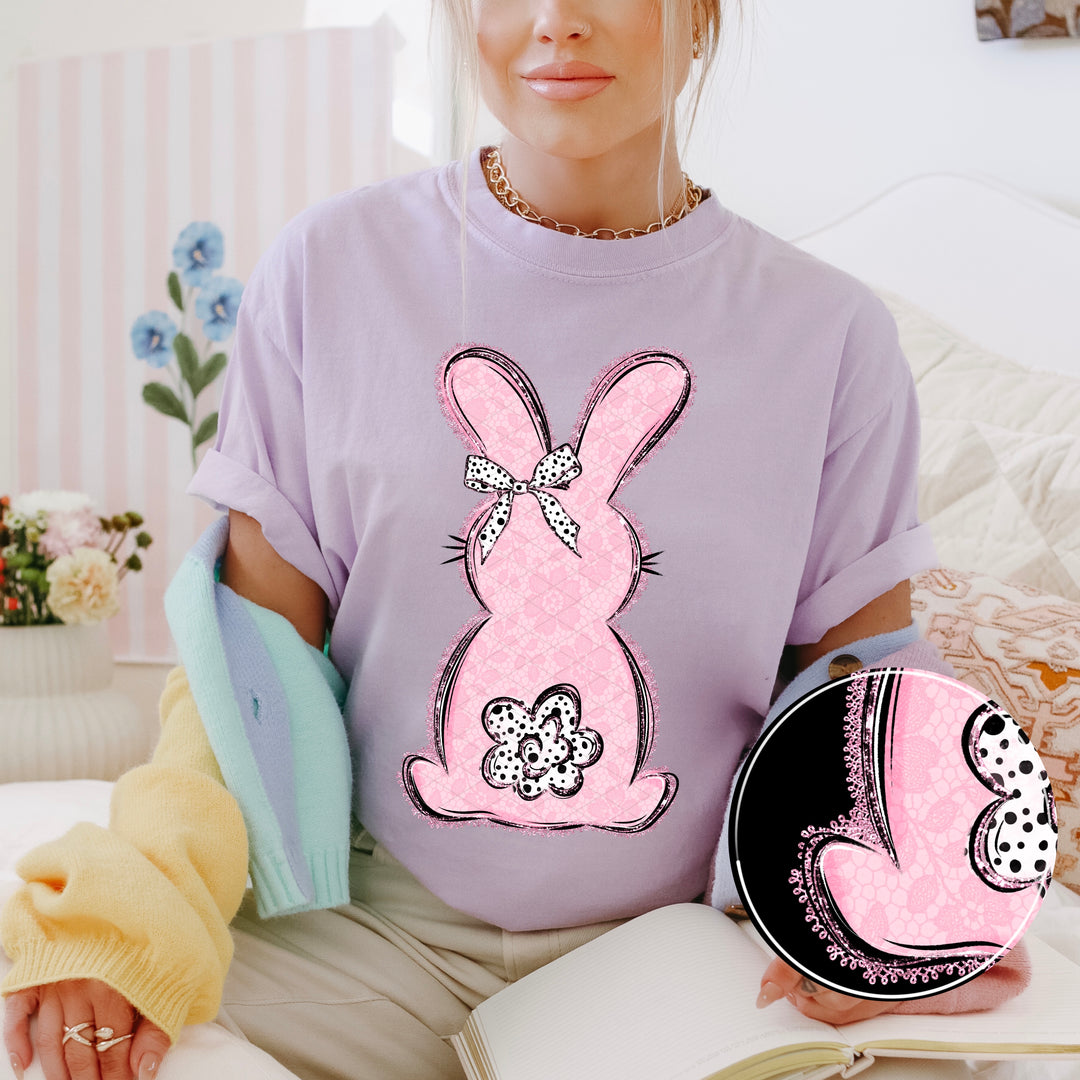 Lace Bunny DTF Print