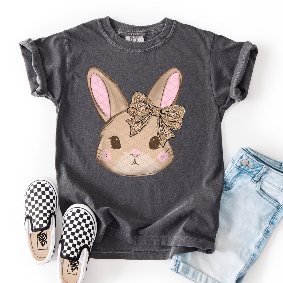Leopard Bow Bunny DTF Print