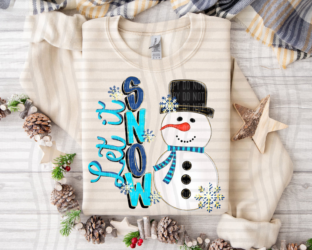 Let It Snow DTF Print