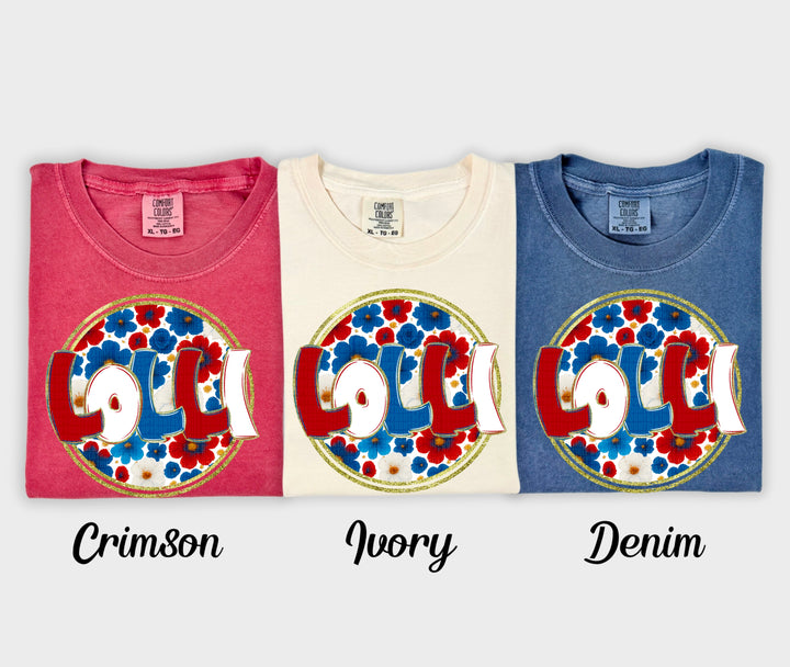 Floral 4th Of July Collection DTF Print